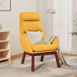 Relaxační křeslo hořčicově žluté textil 341166