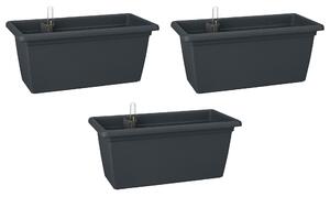Parkside® Sada samozavlažovacích truhlíků Winchester, 40 cm, 3dílná, antracitová (800008785)