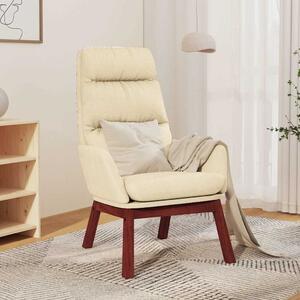 Relaxační křeslo krémové textil 341161
