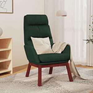 Relaxační křeslo tmavě zelené textil 341164