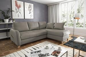 ROHOVÁ SEDAČKA, textil, kůže, jílová barva Livetastic - Sedací soupravy, Online Only