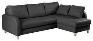 ROHOVÁ SEDAČKA, textil, kůže, černá Livetastic - Sedací soupravy, Online Only