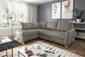 ROHOVÁ SEDAČKA, textil, kůže, jílová barva Livetastic - Sedací soupravy, Online Only