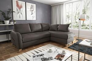 ROHOVÁ SEDAČKA, textil, kůže, tmavě hnědá Livetastic - Sedací soupravy, Online Only