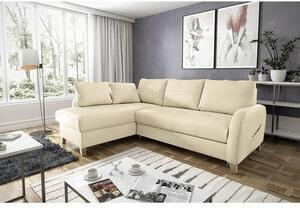 ROHOVÁ SEDAČKA, textil, kůže, béžová Livetastic - Sedací soupravy, Online Only