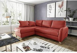 ROHOVÁ SEDAČKA, textil, kůže, červená Livetastic - Sedací soupravy, Online Only
