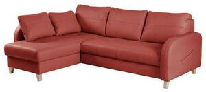 ROHOVÁ SEDAČKA, textil, kůže, červená Livetastic - Sedací soupravy, Online Only
