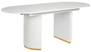 Rozkládací jídelní stůl DULVERTON Bílá 160/200 cm 90 cm