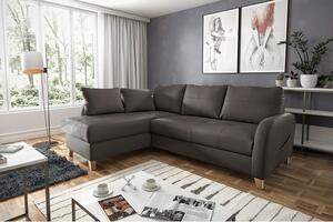 ROHOVÁ SEDAČKA, textil, kůže, tmavě hnědá Livetastic - Sedací soupravy, Online Only