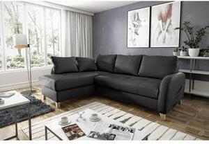 ROHOVÁ SEDAČKA, textil, kůže, černá Livetastic - Sedací soupravy, Online Only