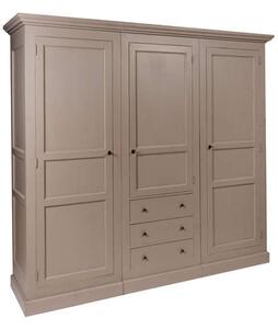 Trojdílná šatní skříň D520G - D631M-D520D Patina povrchu: Bez patiny, Barva povrchu nábytku: Noir