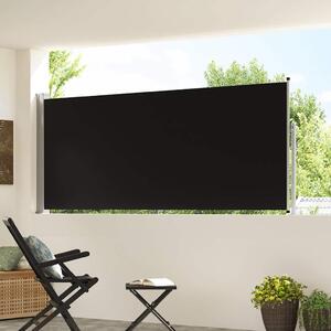 Zatahovací boční markýza / zástěna 117x300 cm černá