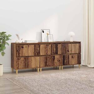 Konzole 3 ks Staré dřevo 60 x 35 x 70 cm Kompozitní dřevo 3415557