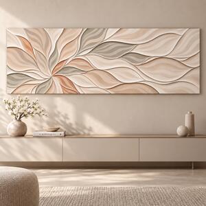 Obraz na plátně - Mandala Tiché vlnění FeelHappy.cz Rozměr (Šířka/Výška): 60 x 20 cm