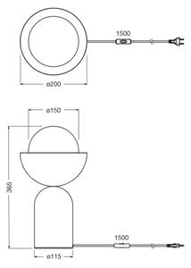 Osram - Stolní lampa DECOR BOWL 1xE14/25W/230V modrá/růžová