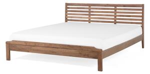 Manželská postel 180 cm CAROC (s roštem) (tmavé dřevo). 1007192