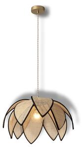 Osram - Lustr na lanku DECOR RATTAN 1xE27/15W/230V pr. 48 cm béžová/černá
