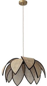 Osram - Lustr na lanku DECOR RATTAN 1xE27/15W/230V pr. 48 cm béžová/černá