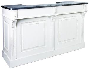 Barový pult D121Z se zinkovou deskou Patina povrchu: Bez patiny, Barva Baru: Blanc