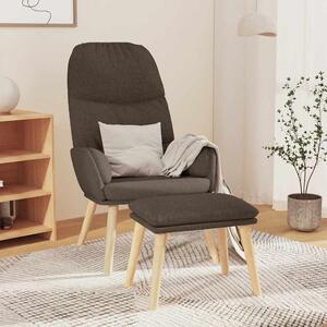 Relaxační křeslo se stoličkou taupe textil 3097351
