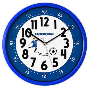 CLOCKODILE Modré dětské hodiny FOTBAL