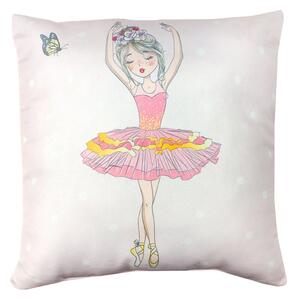Jerry Fabrics Dětský polštářek s potiskem - Balerína | 40 x 40 cm