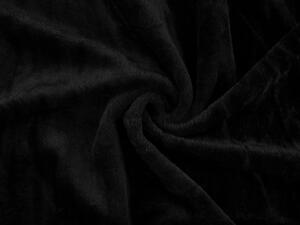 Oděvní / dekorační kožešina medvídek METRÁŽ - 8 černá