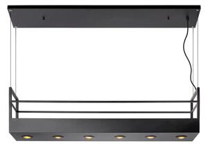Lucide Závěsné svítidlo na květiny MIRAVELLE, d. 110cm, š. 22 cm , v. max. 160 cm, 6xGU10 Barva: Černá