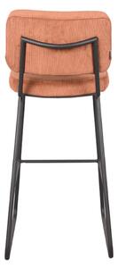 Barová židle Noah - hnědý mikro semiš