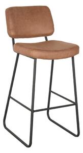 LABEL51 Barová židle Noah - hnědá cognac - semiš