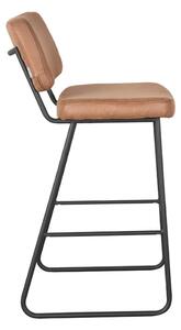 LABEL51 Barová židle Noah - hnědá cognac - semiš