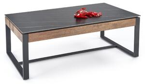 HALMAR Konferenční stolek RAMONA černý mramor/ořech