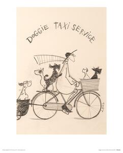 Umělecký tisk Sam Toft - Doggie Taxi Service