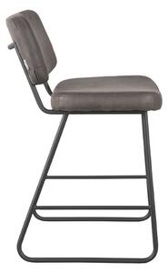 LABEL51 Barová židle Noah - antracitová - mikro semiš