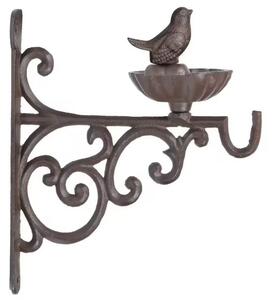 Nástěnné litinové pítko pro ptáčky Bird - 14*19*22 cm