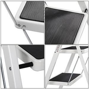 Skládací ocelové schůdky s bezpečnostní pojistkou, nosnost 150 kg GSL12WT