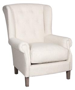 Solenzara Francis Armchair loose seat s knoflíky - NC-733-B7 Látkové čelounění: TC-186, Povrchová úprava nohou: Whitewash M Beech P132A