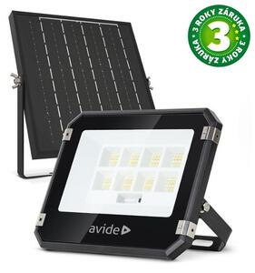 Venkovní solární LED reflektor 50W, 700lm, CCT, samostatný solární panel, dálkové ovládání