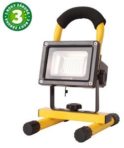 Přenosný USB nabíjecí LED reflektor 10W 800lm, denní, stmívatelný vypínačem, 3 roky záruka