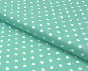 Ervi bavlna š.240 cm zelené/bílé puntíky -1277-81, metráž -