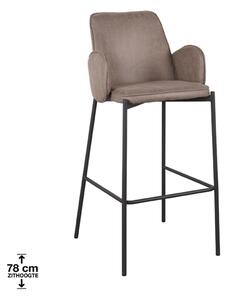 LABEL51 Barová židle Joni - tapue mikrovlákno - výška sedadla 78 cm
