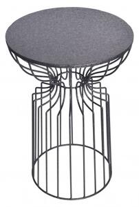 Noble Home Černý kovový odkládací stolek Variation 50 cm