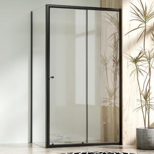 WellMall NICOL COMBI Black 100x90 čiré Sprchový kout s posuvnými dveřmi 8595703836824