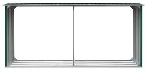 Zahradní kůlna na dříví pozinkovaná ocel 330x92x153 cm zelená