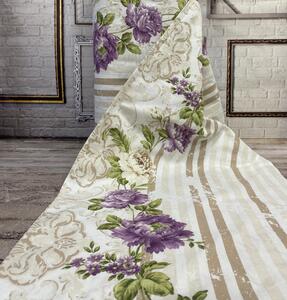 Ervi bavlna š.240cm - fialové květy 12129-2, metráž -