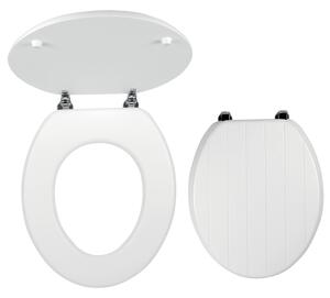 Novaservis WC sedátko, MDF bílá, panty kov-chrom