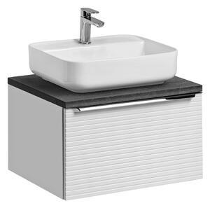 Koupelnová skříňka s umyvadlem a deskou LEONARDO White DU60/2 | 60 cm