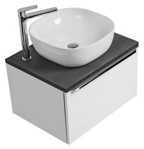 Koupelnová skříňka s umyvadlem a deskou LEONARDO White DU60/1 | 60 cm