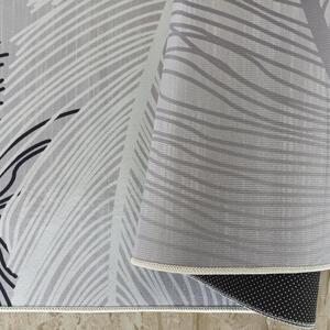 Makro Abra Moderní kusový koberec protiskluzový Horeca-New 107 Peří šedý Rozměr: 60x100 cm