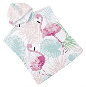 Dětské pončo FLAMINGO barevné 60x120 cm